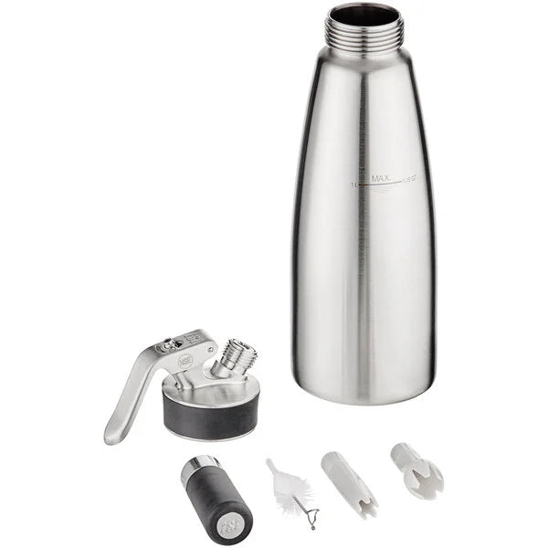 Sifon iSi 173001 Gourmet | Dispensador de crema batida | acero inoxidable 1 litro | Cocina Molecular