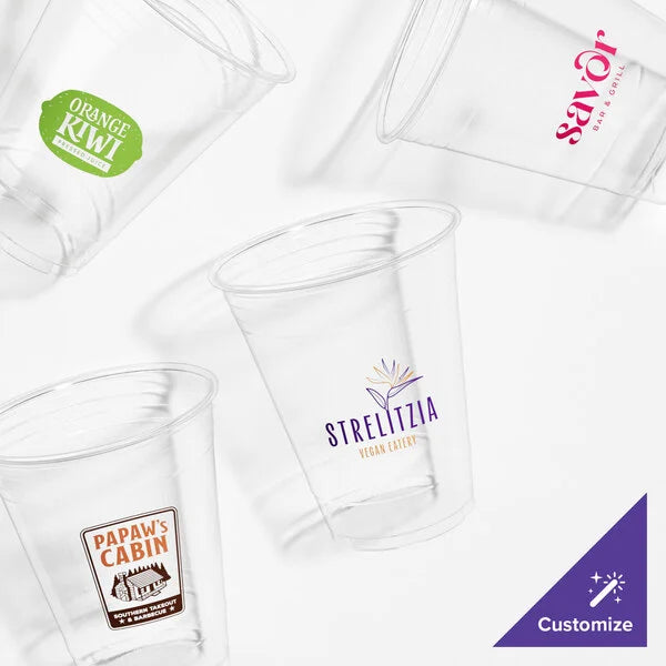 Vaso Transparente para Bebidas Frías | Personalizado con logotipo
