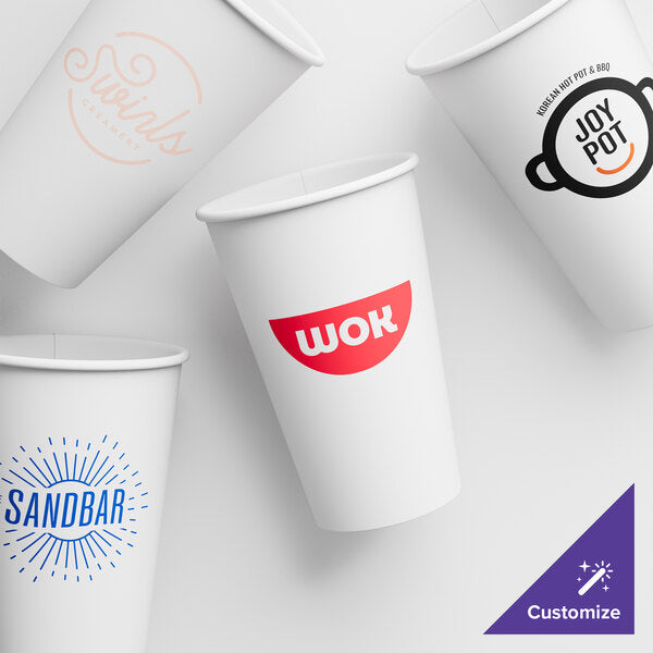 Vaso de Papel Bebidas Calientes | Personalizado con logotipo
