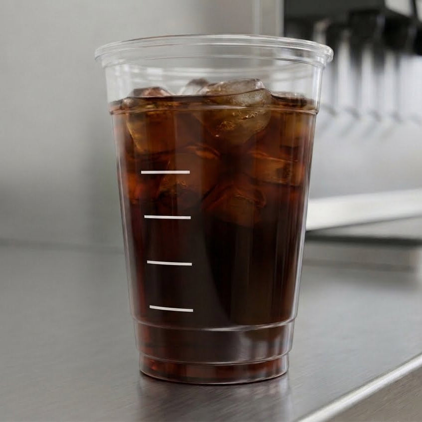 Vaso Transparente para Bebidas Frías | Personalizado con logotipo