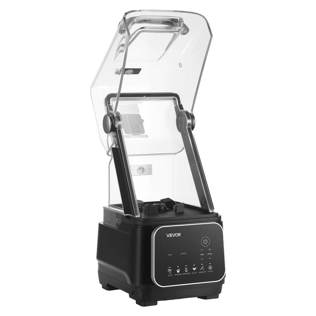 Licuadora profesional de mostrador con protector | 2200 W, 26000 RPM | velocidad ajustable | 6 programas preestablecidos.